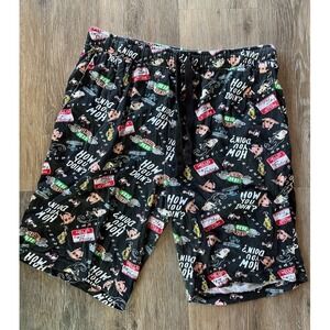 Mens Friends Pajama Shorts Large How‎ You Doin TV Show Lounge Sleep Comfy Hello